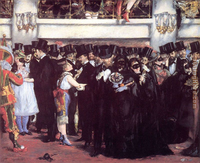 Masked Ball at the Opera painting - Edouard Manet Masked Ball at the Opera art painting